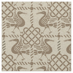 Gothic Revival Birds and Knots Fabric