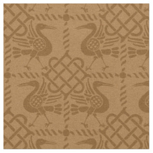 Gothic Revival Birds and Knots Fabric