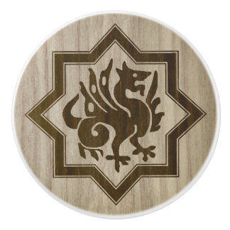 Gothic Revival Dragon Ceramic Pull