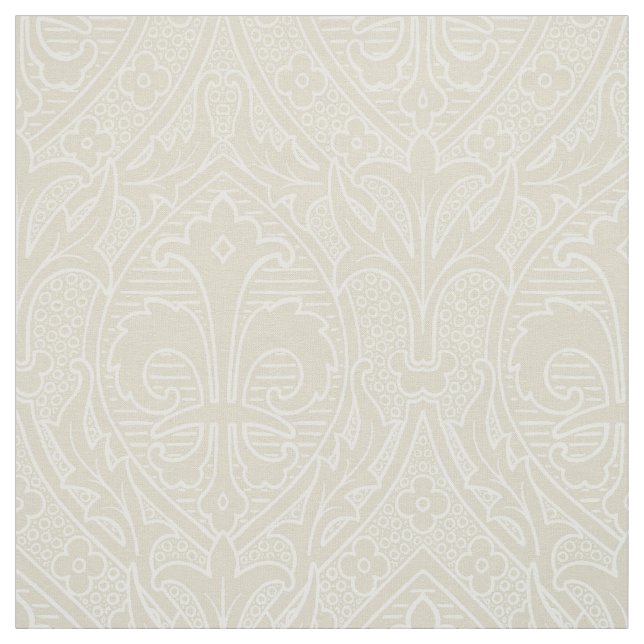 Gothic Revival Fleur de Lys - Ivory Fabric (Swatch)