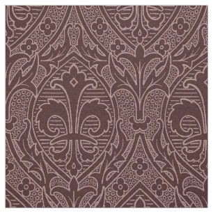 Gothic Revival Fleur de Lys - Wine Fabric