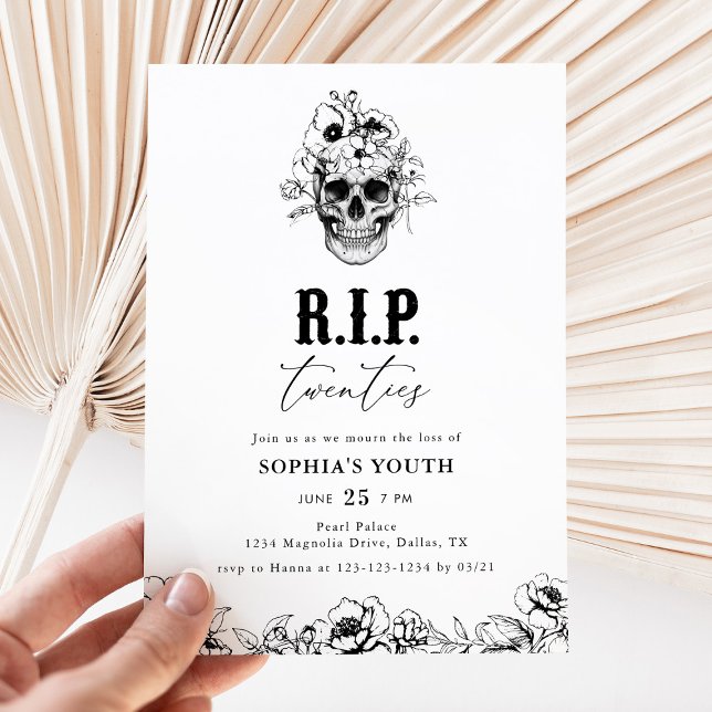Gothic RIP Twenties 30th Birthday Invitation (Creator Uploaded)