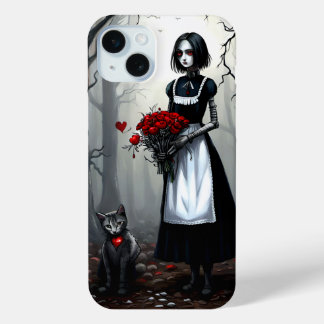 Gothic Robot Girl iPhone 15 Mini Case