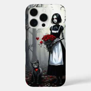 Gothic Robot Girl iPhone 16 Pro Case