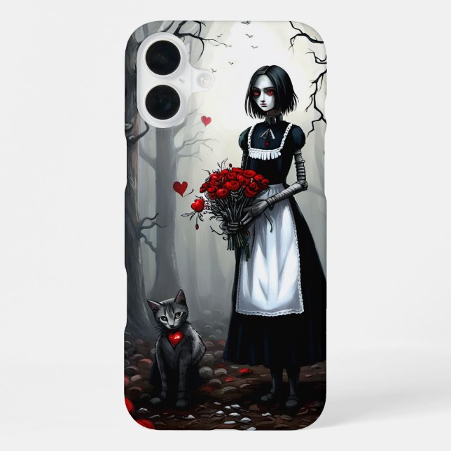 Gothic Robot Girl iPhone Case (Back)