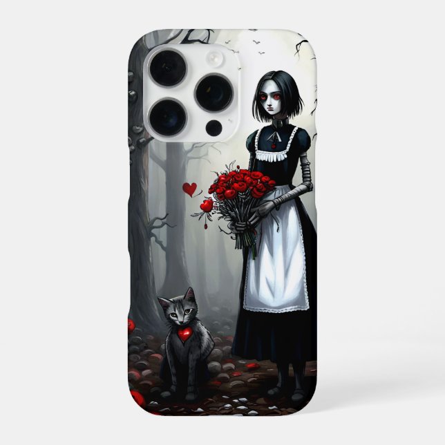 Gothic Robot Girl iPhone Case (Back)