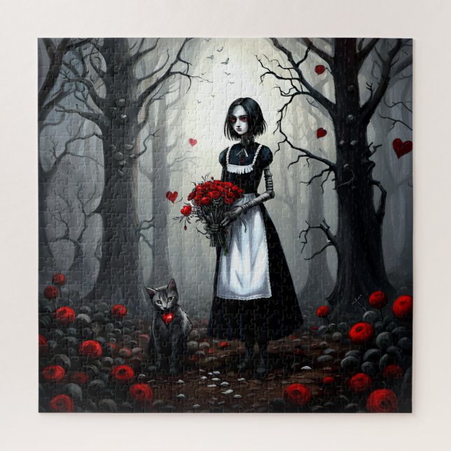 Gothic Robot Girl Jigsaw Puzzle (Vertical)