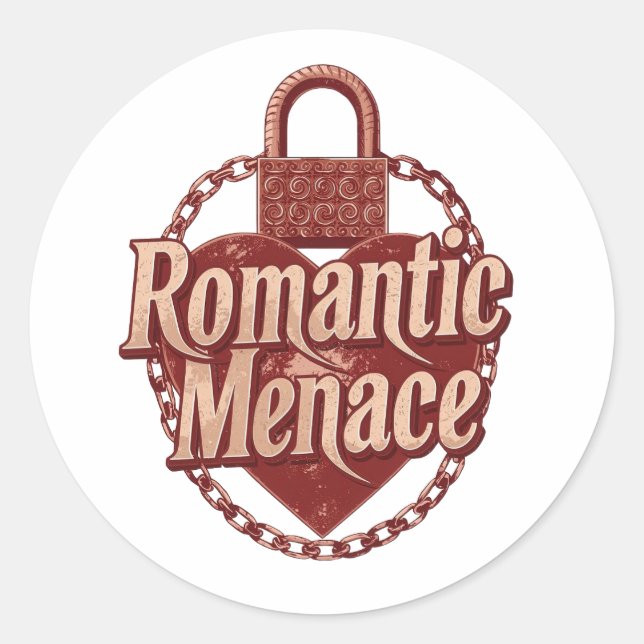 Gothic Romance Anti-Valentine Saying Classic Round Sticker (Front)