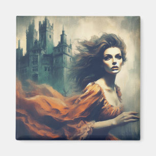 Gothic Romance Book Cover Spooky Castle Horror Magnet