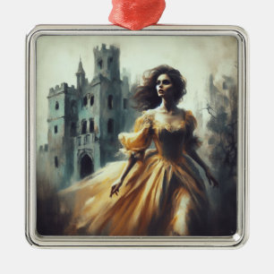 Gothic Romance Book Cover Spooky Castle Horror Metal Tree Decoration