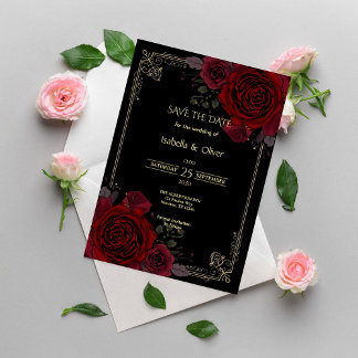 Gothic Romance Elegant Wedding Save The Date