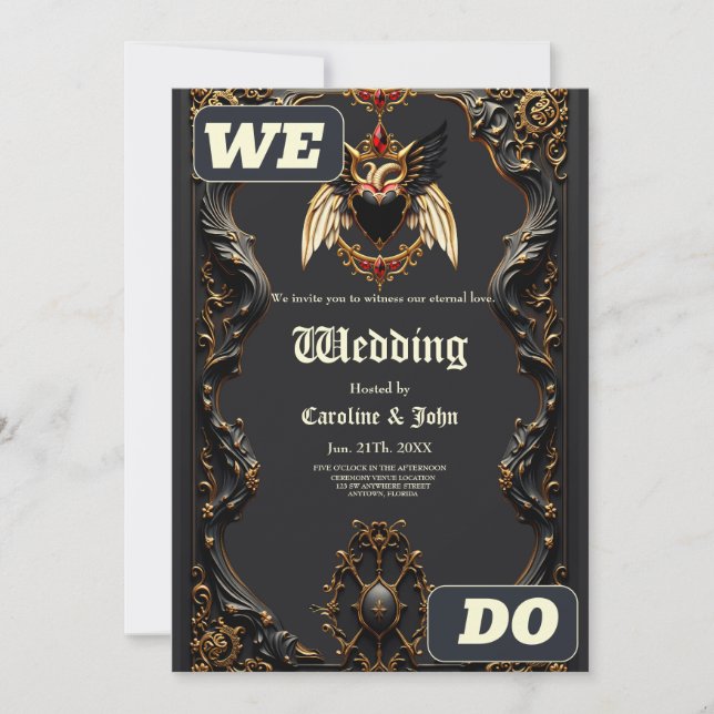 Gothic Romance, In the Shadows of Love.  Invitation (Front)