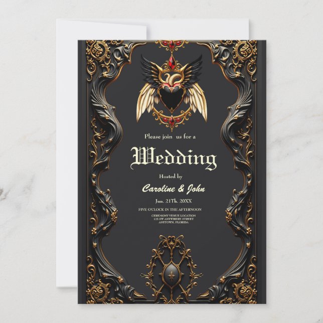 Gothic Romance, In the Shadows of Love. Invitation (Front)