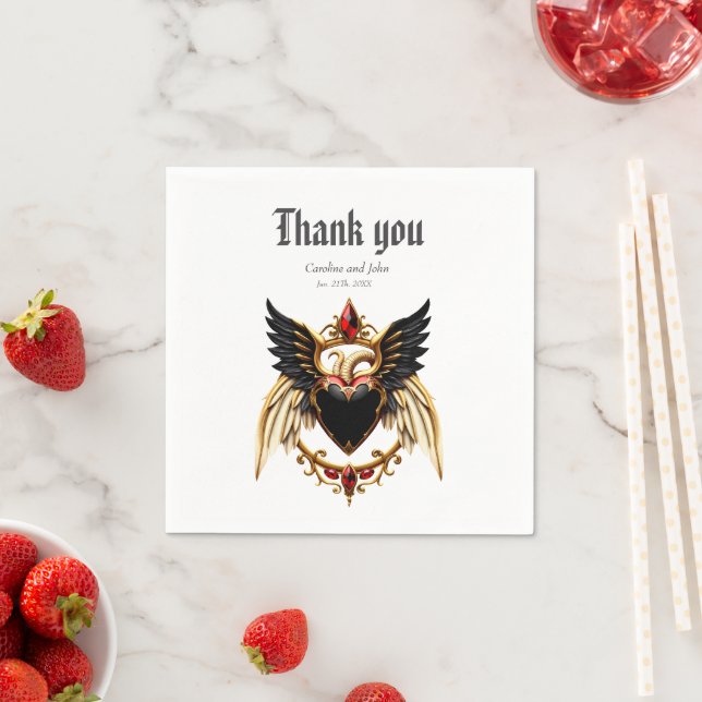 Gothic Romance, In the Shadows of Love Napkin (Insitu)