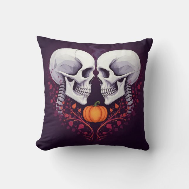Gothic Romance Skull Art  Cushion (Front)