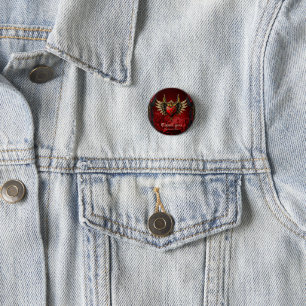 Gothic Romance, the heart of passion. 3 Cm Round Badge