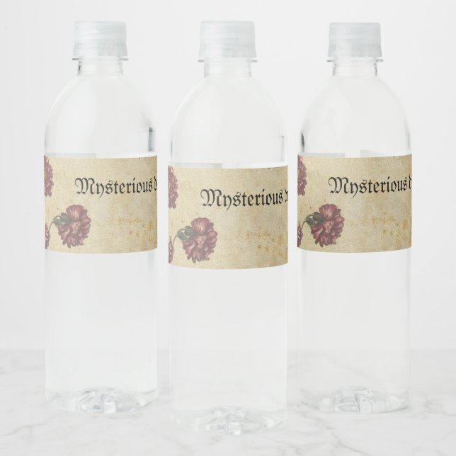 Gothic Romance Wedding Bottle Label – Dark & Elega (Bottles)