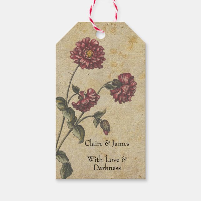 Gothic Romance Wedding Gift Tag – Dark & Elegant (Front)