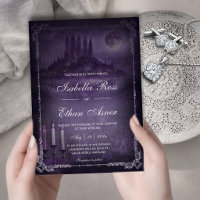 Gothic Romance Wedding Purple Silver Velvet 