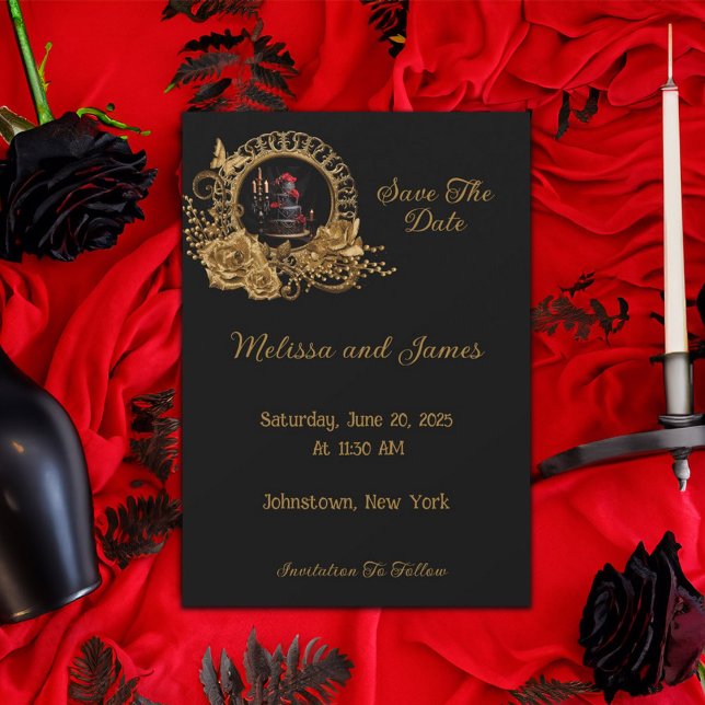 Gothic Romance Wedding Romance Save The Date (Creator Uploaded)