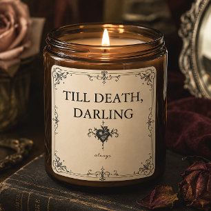 Gothic Romantic Candle Label
