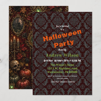 Gothic Romantic Halloween Invitation
