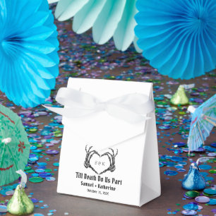 Gothic Romantic Skeleton Hand Halloween Wedding Favour Box