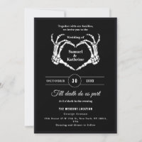Gothic Romantic Skeleton Hand Halloween Wedding