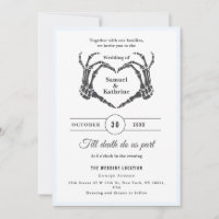 Gothic Romantic Skeleton Hand Halloween Wedding