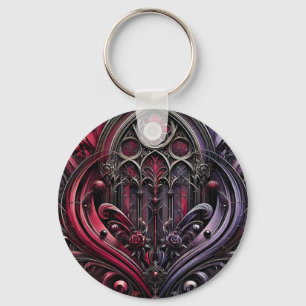 Gothic Rose Arches Keychain – A Bold Accessory