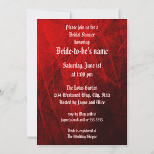 Gothic Rose Bridal Shower Invitation
