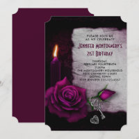 Gothic Rose Candle and Locket Birthday Party