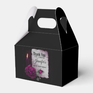 Gothic Rose, Candle, Parchment and Locket Birthday Favour Box