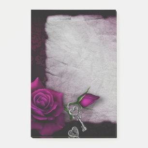 Gothic Rose, Candle, Parchment and Locket Post-it Notes