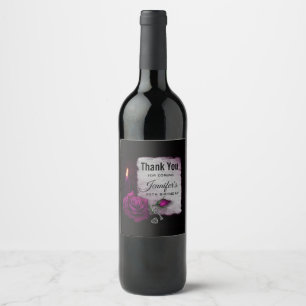 Gothic Rose, Candle, Parchment and Locket Wine Label