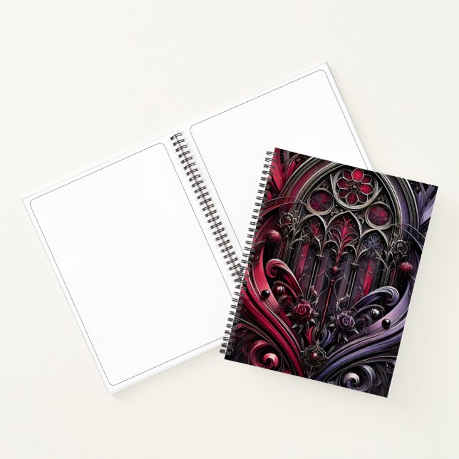 Gothic Rose Cathedral Spiral Notebook (Inside)