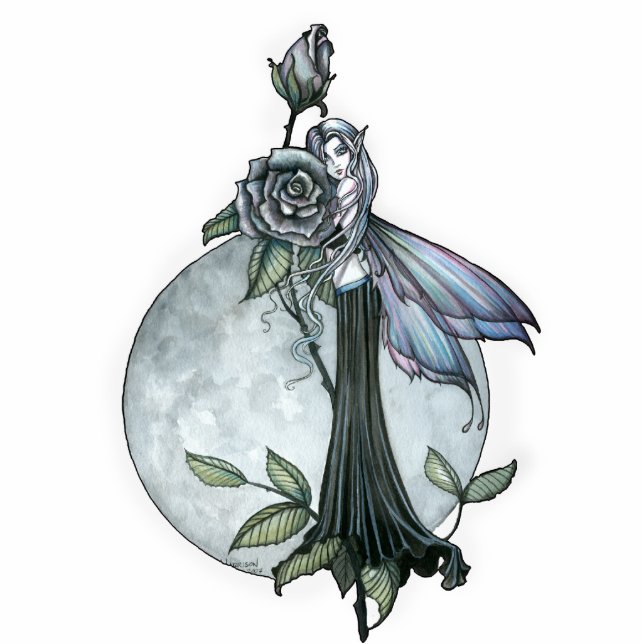 Gothic Rose Fairy Fantasy Photo Sculpture (Front)