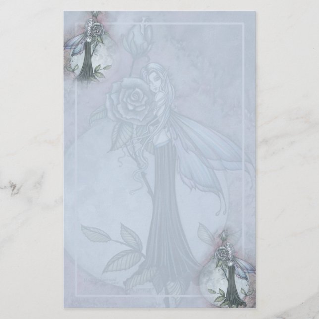 Gothic Rose Fairy Stationary by Molly Harrison Stationery (Front)