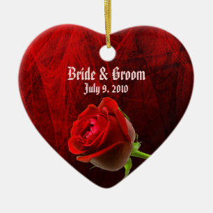 Gothic Rose Keepsake Wedding Ornament