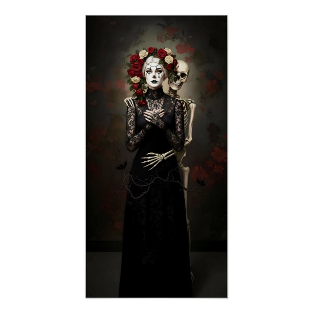 Gothic Rose Queen – Dark Romantic Art Poster (Front)