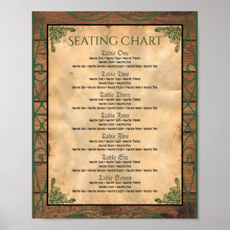 Gothic Rose Red and Black Table Number Poster