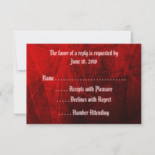 Gothic Rose RSVP Cards