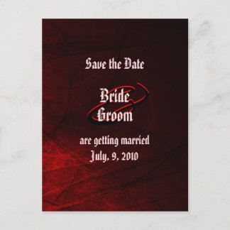Gothic Rose Save the Date Postcard