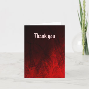Gothic Rose Thank You Note Card