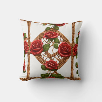 Gothic Rose Vine Pillow – Seamless Floral Beauty
