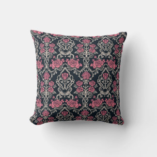Gothic Rose Vine Throw Pillow