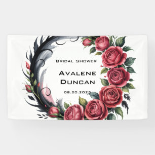 Gothic Rose Wedding Frame Bridal Shower Banner