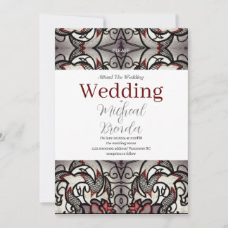 Gothic Rose Wedding Invitation
