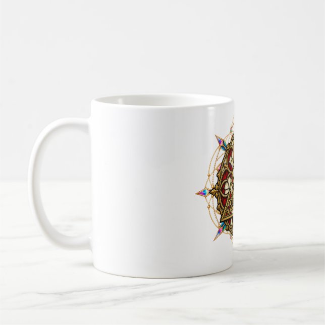 Gothic Rose Window Eye Coffee Mug (Left)