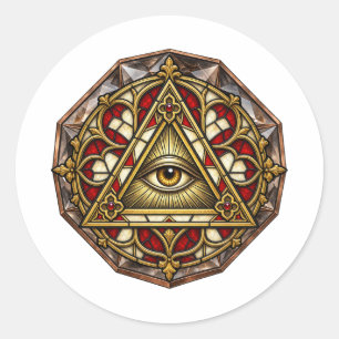Gothic Rose Window Eye Sticker